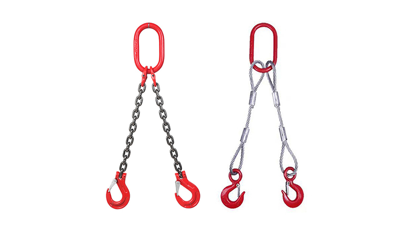 En jämförelse av fördelarna med kedjeslingar och vajerslingar
