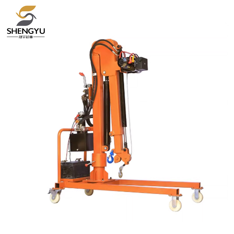 Mobil elektrisk hydraulisk fordonsmonterad kran